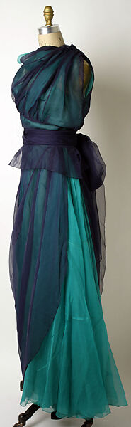 Evening dress, Mad Carpentier (French, 1939–1957), silk, French