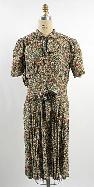 Ensemble, silk, wool, American or European