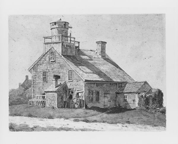 Coast Guard Station, Albertus H. Baldwin (1865–1935), Watercolor, gouache, and gum arabic on buff, oatmeal wove paper, American