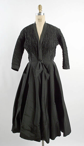 Cocktail dress, Attributed to Edward Molyneux (French (born England), London 1891–1974 Monte Carlo), silk, French 