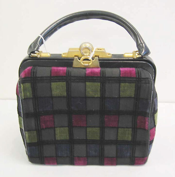 Purse, Roberta di Camerino (Italian, founded 1945), cotton, leather, metal, synthetic, Italian 