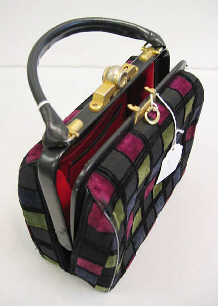 Purse, Roberta di Camerino (Italian, founded 1945), cotton, leather, metal, synthetic, Italian