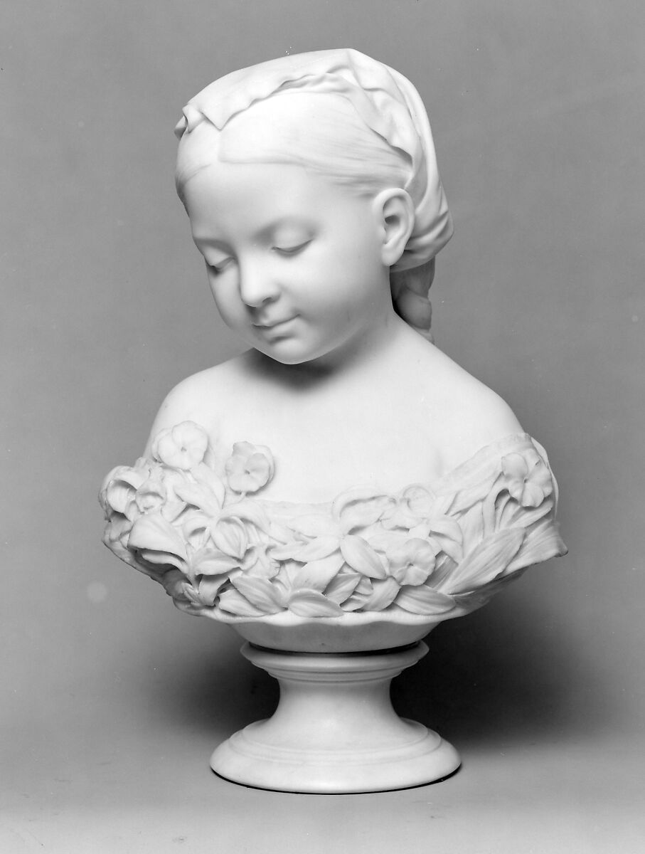 La Petite Pensée, Thomas Ball (American, Charleston, Massachusetts 1819–1911 Montclair, New Jersey), Marble, American 