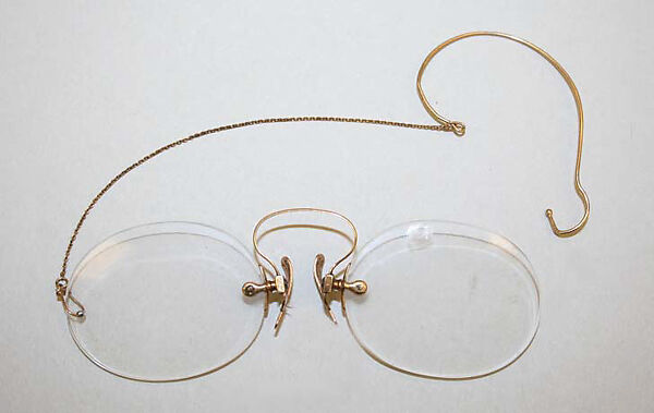 Pince-nez, metal, glass, probably American 