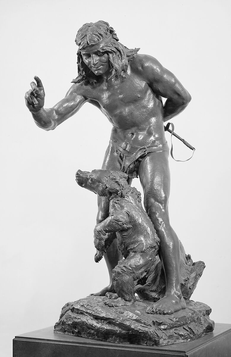 Bohemian Bear Tamer, Paul Wayland Bartlett (American, New Haven, Connecticut 1865–1925 Paris), Bronze, American
