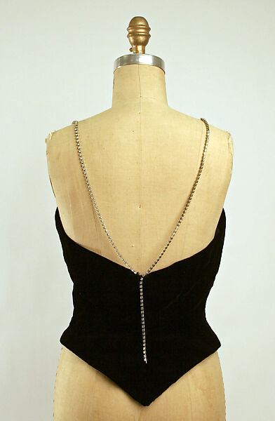 Evening bodice, Mr. Luis Estévez (American, born Cuba, 1930–2014), silk, rhinestones, American