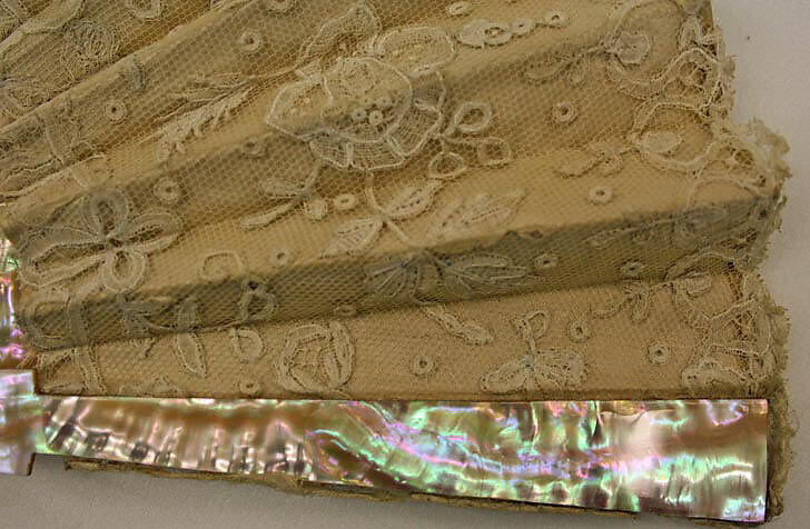 Fan, mother-of-pearl, probably French