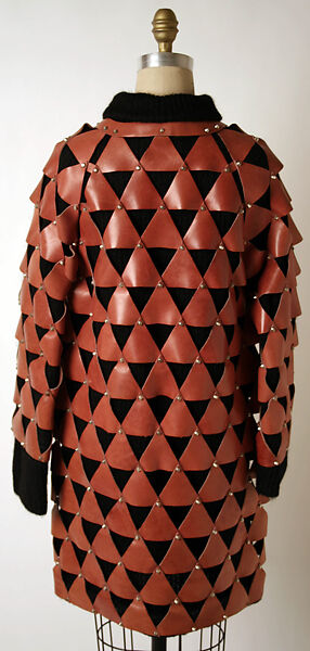 Coat, Paco Rabanne (French, born Spain 1934–2023), wool, leather, French