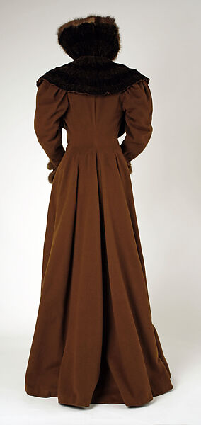 Coat, silk, fur, American
