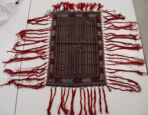 Wedding headdress, wood, bamboo, metal, glass, wool, cotton, Thailand (Lu Mien Yao)