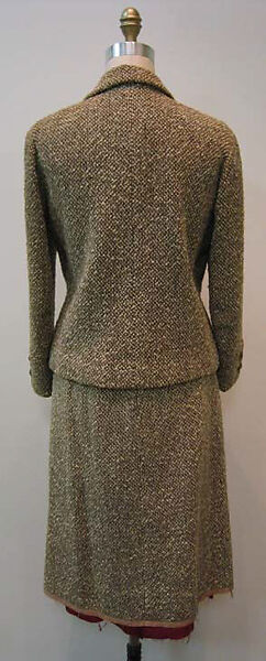 Suit, House of Chanel (French, founded 1910), a) wool, silk, metal; b) wool, silk, French
