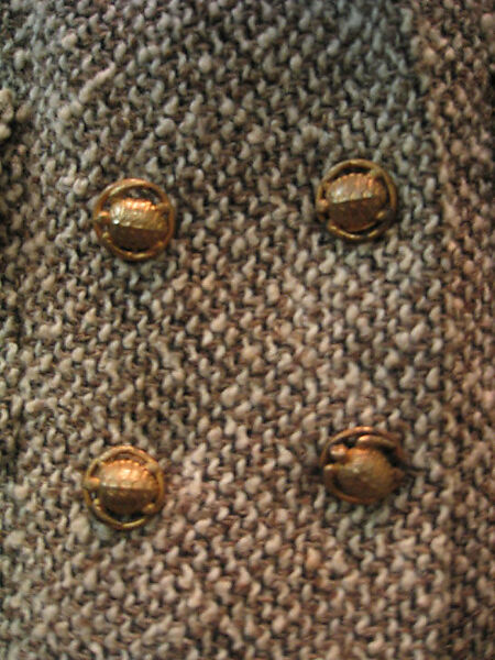 Suit, House of Chanel (French, founded 1910), a) wool, silk, metal; b) wool, silk, French