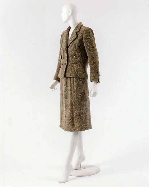 Suit, House of Chanel (French, founded 1910), a) wool, silk, metal; b) wool, silk, French 