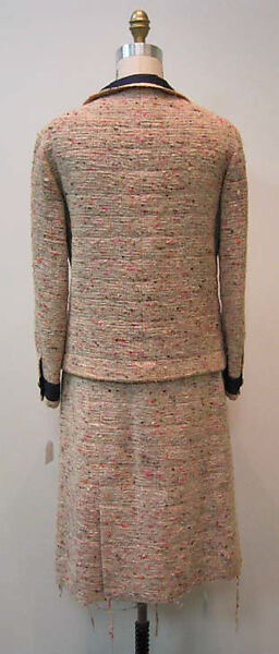 Suit, House of Chanel (French, founded 1910), a) wool, silk, metal; b) wool, silk, French