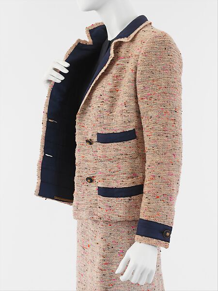 Suit, House of Chanel (French, founded 1910), a) wool, silk, metal; b) wool, silk, French