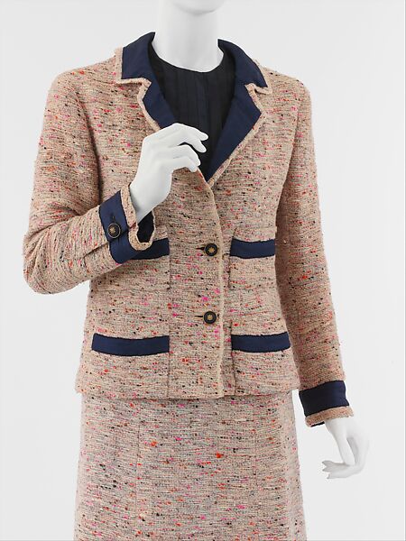 Suit, House of Chanel (French, founded 1910), a) wool, silk, metal; b) wool, silk, French