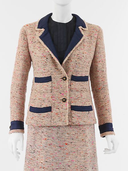 Suit, House of Chanel (French, founded 1910), a) wool, silk, metal; b) wool, silk, French