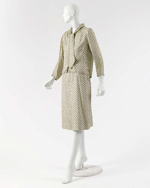 Suit, House of Chanel (French, founded 1910), a) silk, metal; b,c) silk, French 