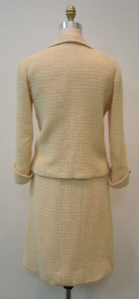 Suit, House of Chanel (French, founded 1910), a) wool, metal, silk; b) wool, silk, French