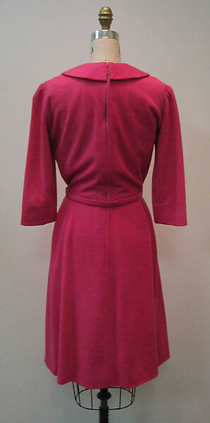 Dress, Mainbocher (French and American, founded 1930), wool, silk, American