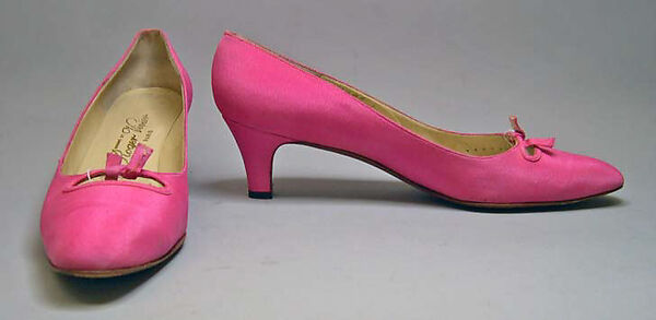 Shoes, Roger Vivier (French, 1913–1998), a,b) silk, French 