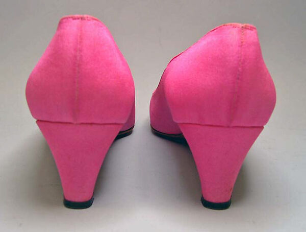 Shoes, Roger Vivier (French, 1913–1998), a,b) silk, French