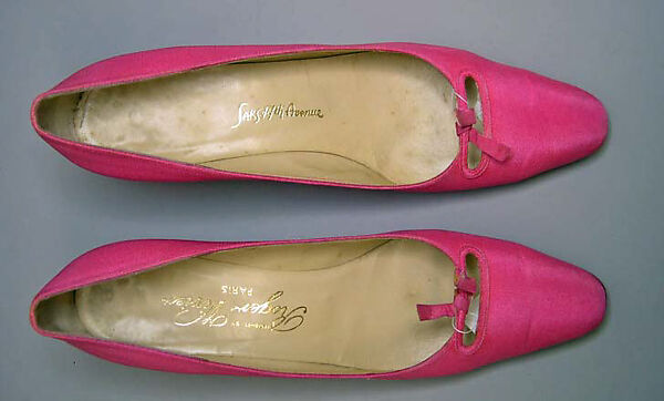 Shoes, Roger Vivier (French, 1913–1998), a,b) silk, French