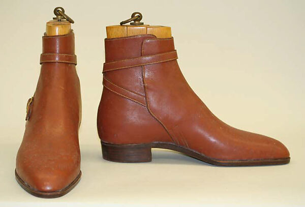 Boots, John Lobb (British), a,b) leather; metal, British 