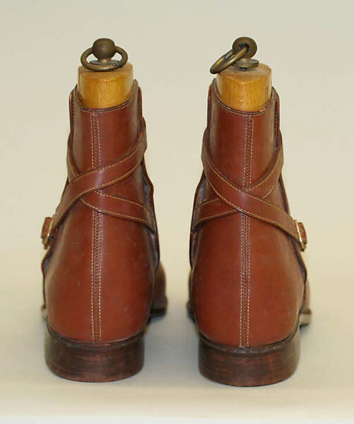 Boots, John Lobb (British), a,b) leather; metal, British