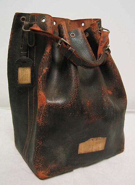 "Noah Bag", Mark W. Cross (American, 1845–1997), a-c) leather, metal, American 