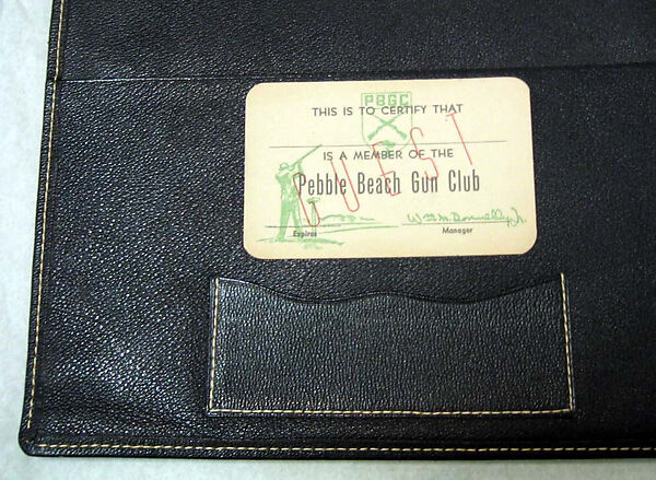 Portfolio, a) leather; b) metal, American