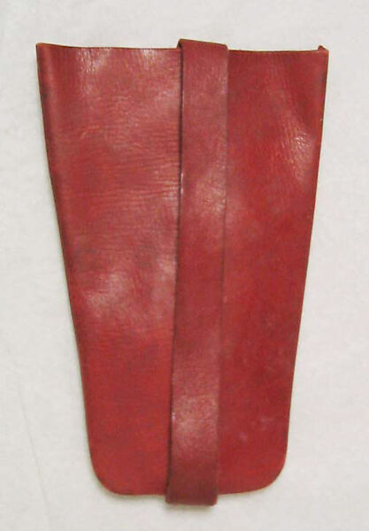 Pouch, Gerald Murphy (American, 1888–1964), a) leather, metal; b-e) metal, American