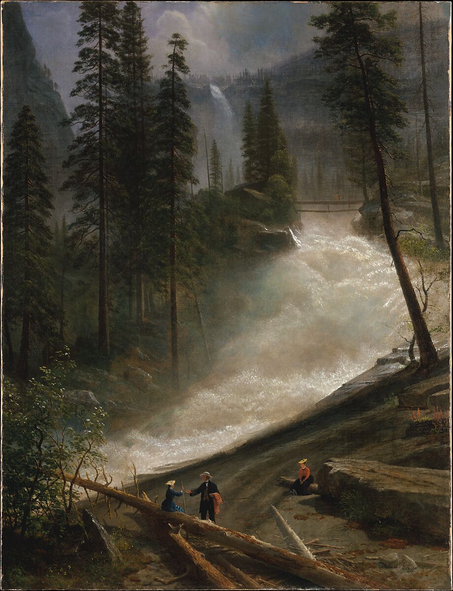 Nevada Falls, Yosemite, Albert Bierstadt (American, Solingen 1830–1902 New York), Oil on canvas, American 
