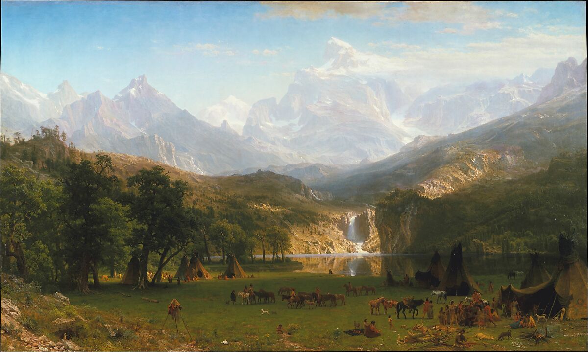 The Rocky Mountains, Lander's Peak, Albert Bierstadt (American, Solingen 1830–1902 New York), Oil on canvas, American 