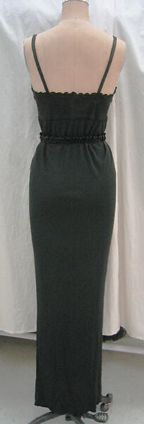 Dress, Zandra Rhodes (British, founded 1969), a) polyester, leather, glass, plastic; b) cotton, synthetic, nylon, British