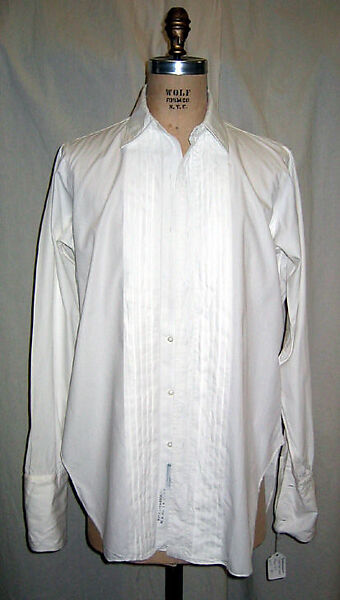 Tuxedo, A. Schiraldi of Napoli (Italian), a, b) wool/synthetic, silk; c) cotton; d,e) silk, Italian