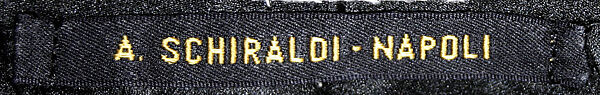 Tuxedo, A. Schiraldi of Napoli (Italian), a, b) wool/synthetic, silk; c) cotton; d,e) silk, Italian