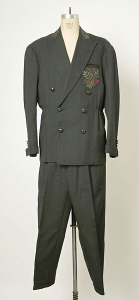 Suit, Tommy Nutter (British, 1943–1992), a) wool, silk; b) wool, British 