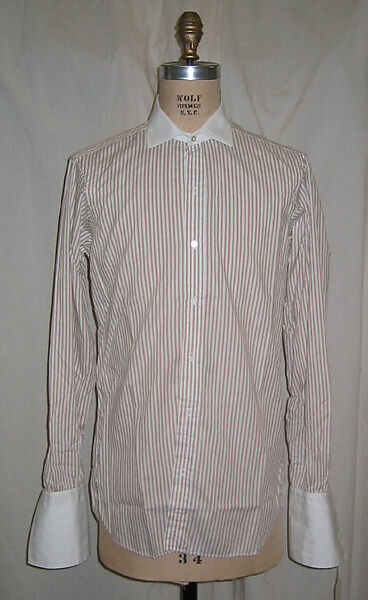 Shirt, Turnbull &amp; Asser (British, founded 1885), cotton, plastic, British