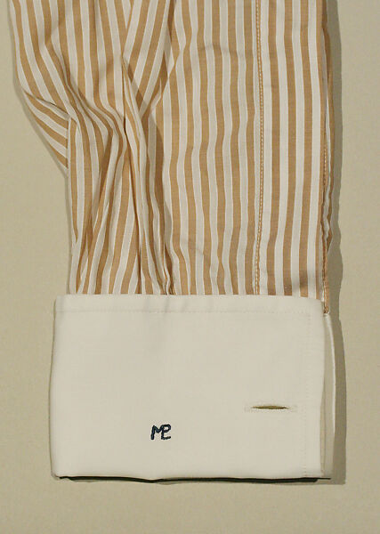 Shirt, Turnbull &amp; Asser (British, founded 1885), cotton, plastic, British