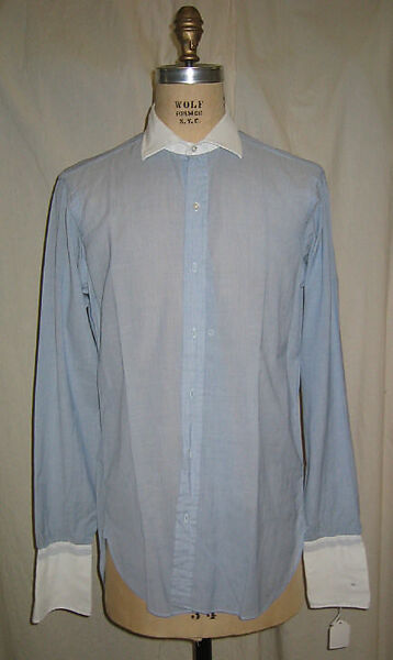 Shirt, Turnbull &amp; Asser (British, founded 1885), cotton, British