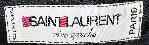 Tuxedo, Yves Saint Laurent (French, founded 1961), a) wool, plastic, silk, rayon; b) wool, silk, plastic, French