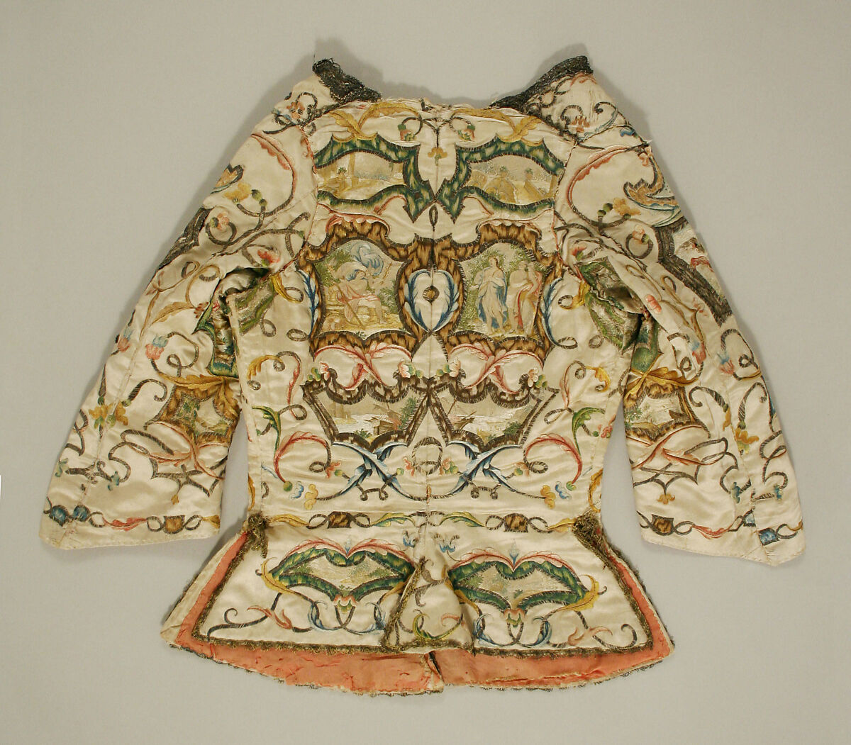 Coat, silk,  metal thread, French