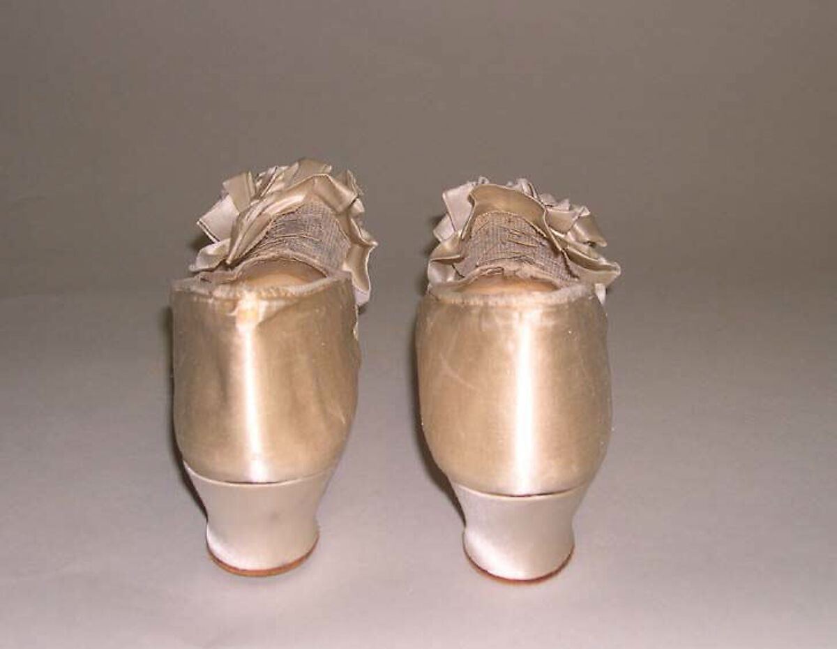 Slippers, silk, French