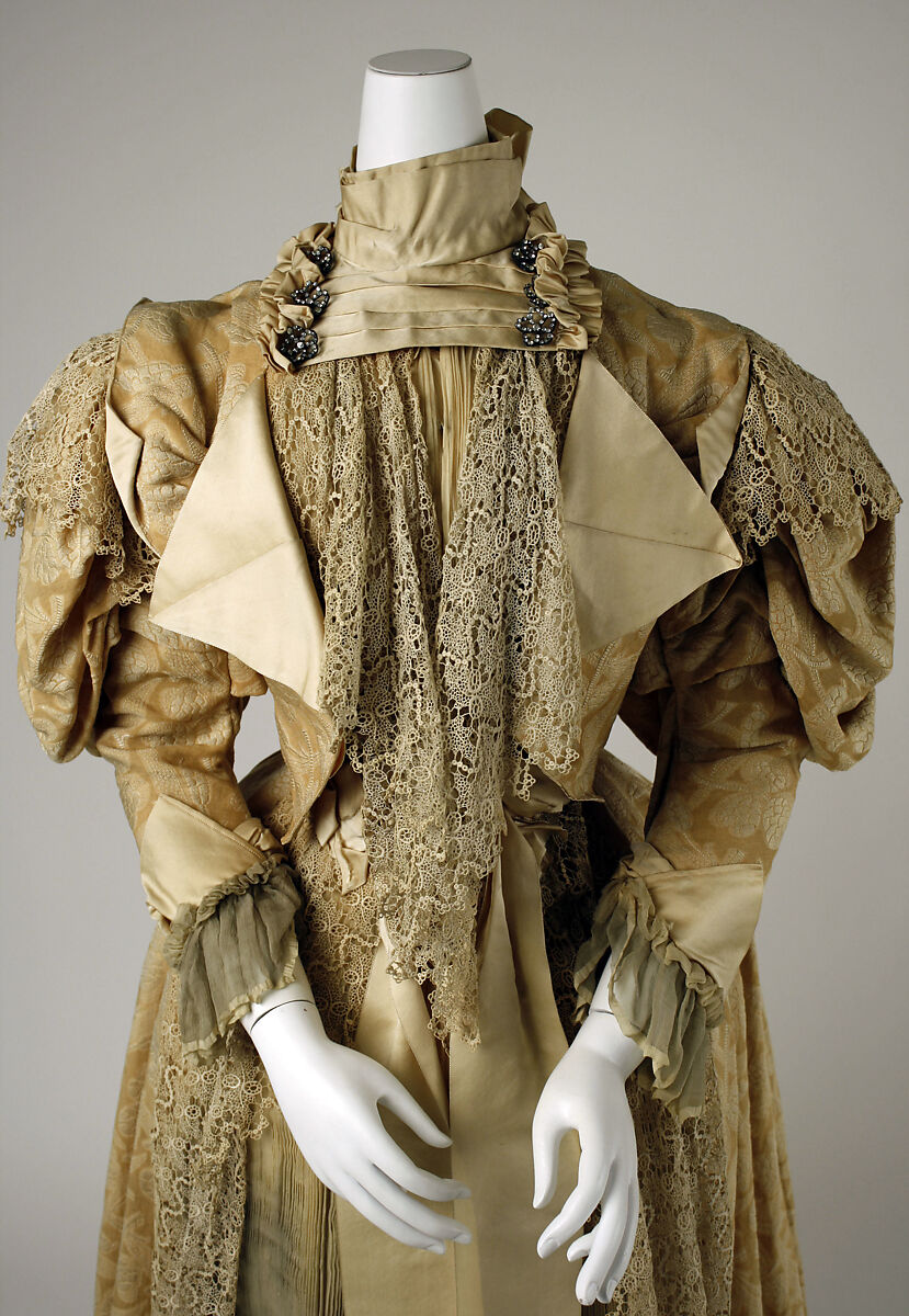 Dress, Ernest Raudnitz (French), cotton, silk, French