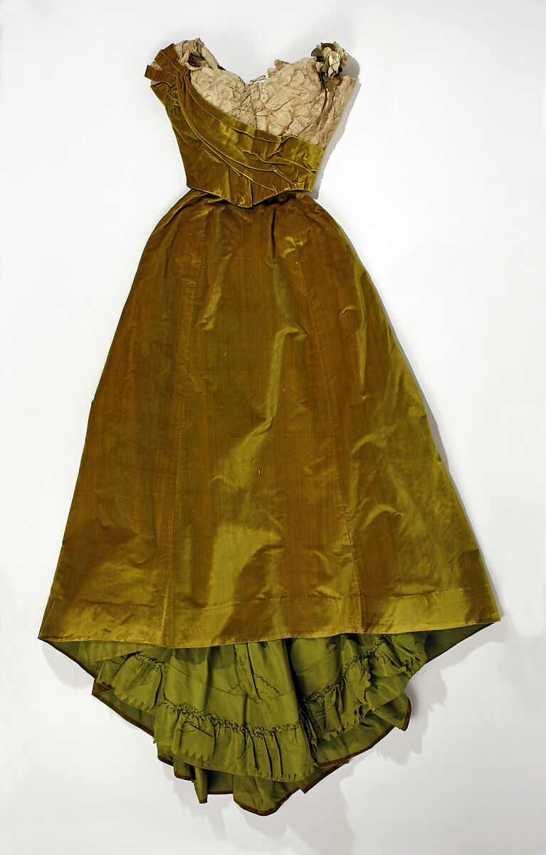 Evening dress, House of Worth (French, 1858–1956), silk, French 