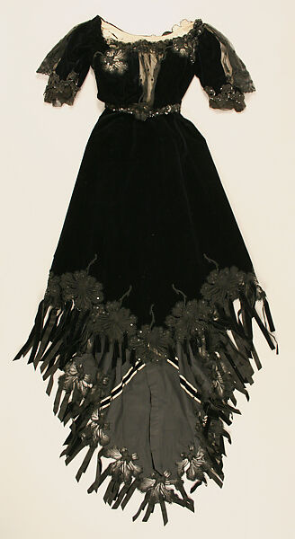 Dress, silk, French 