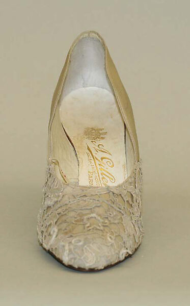 Slippers, A. Gillet (French), silk, French