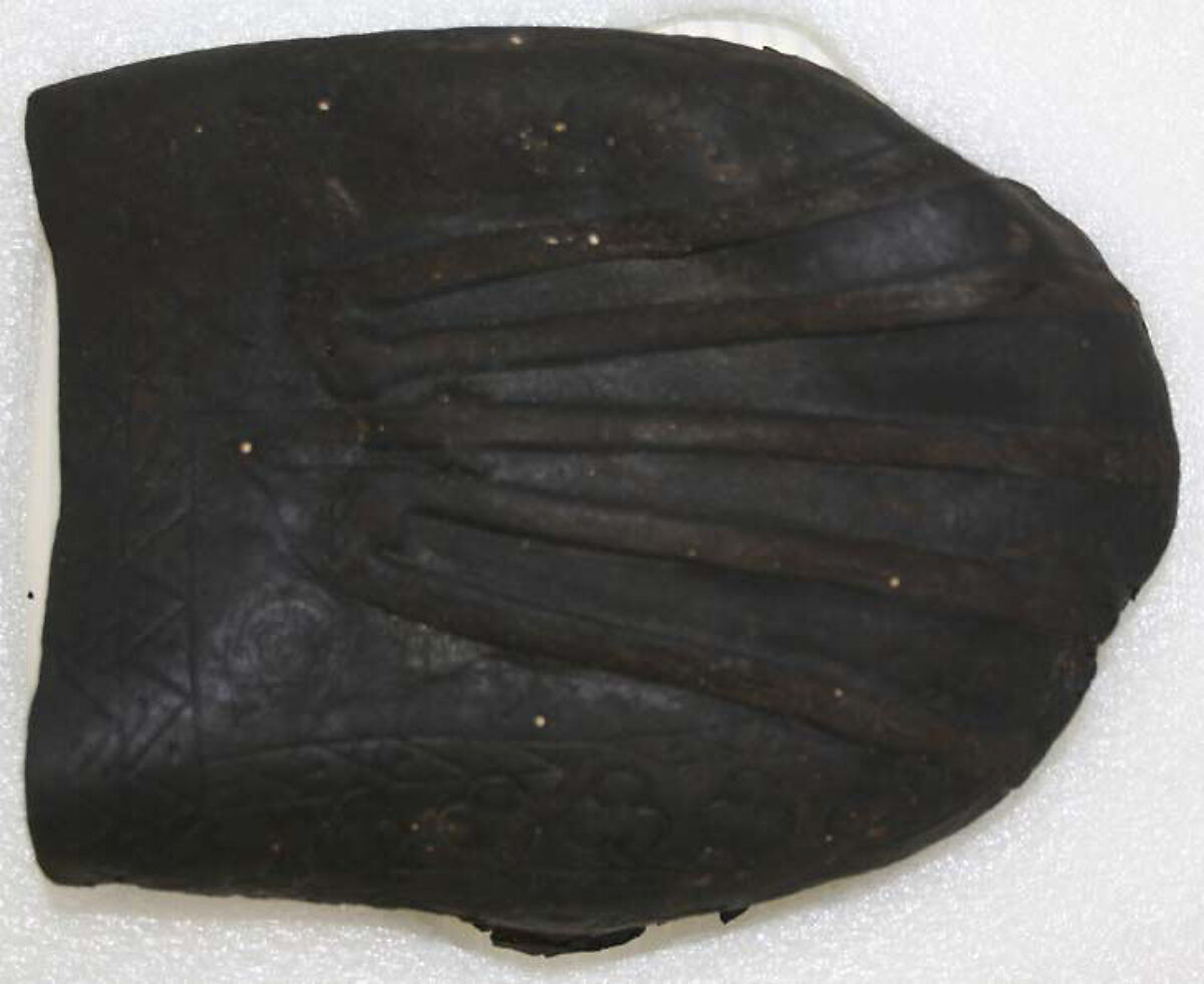 Textile fragment, leather, British 