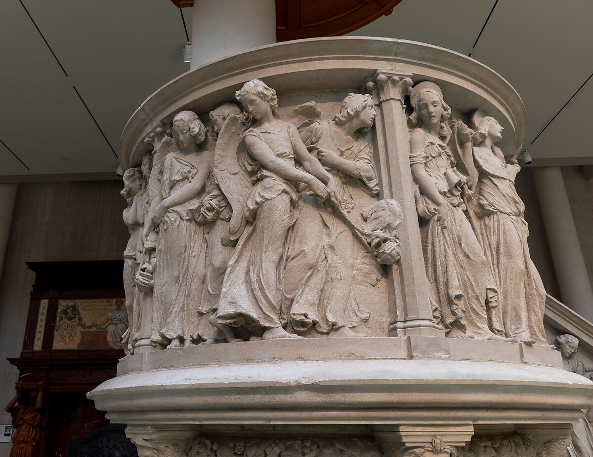 All Angels' Church Pulpit and Choir Rail, Karl Theodore Bitter (American (born Austria), Vienna 1867–1915 New York), Limestone, oak, and walnut, American